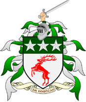 Docherty Family Coat of Arms with Green mantling